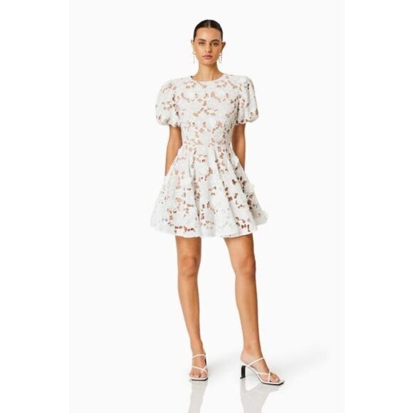 Elliatt White Floral Lace Dress - Picture 3 of 9